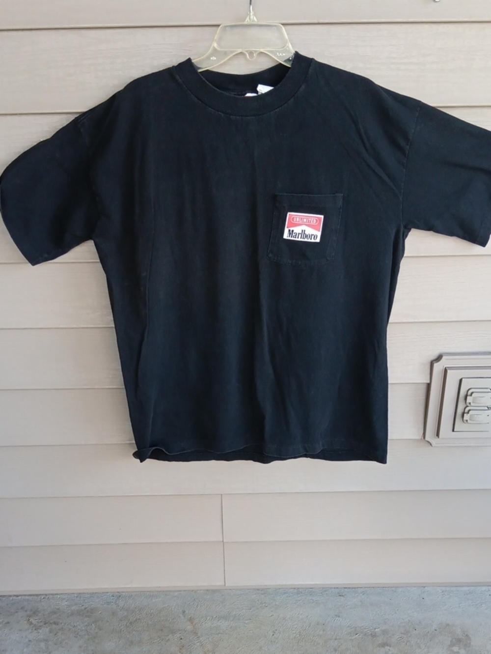 Vintage 1990s Marlboro Unlimited Train Track Graphic Pocket Tee Size L/XL